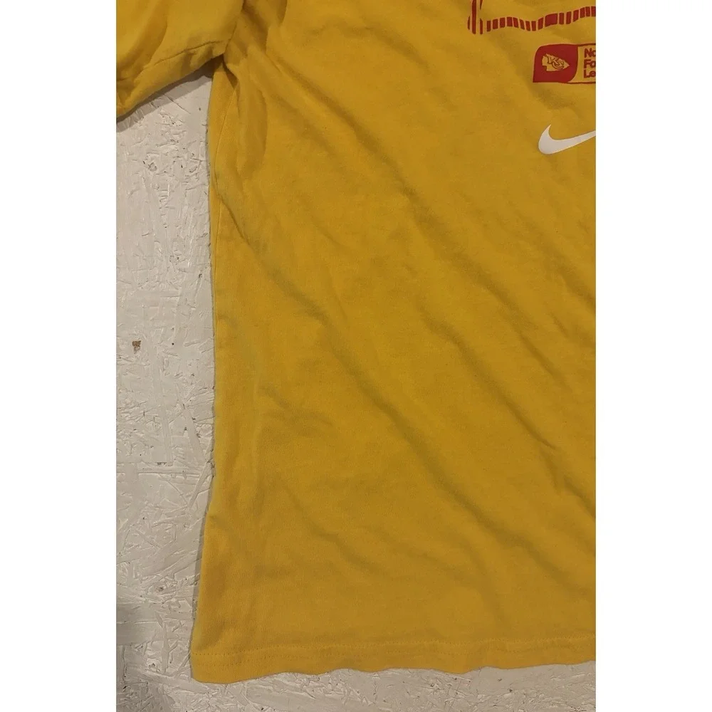 Nike Kansas‎ City Chiefs Short Sleeve Shirt Youth Boys Large Yellow NFL Football